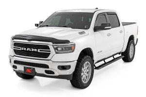 Ram 1500 Running Boards - Rough Country - TR2, Aluminum, Black Powder Coat, 5 in Wide - Black - '19-'26
